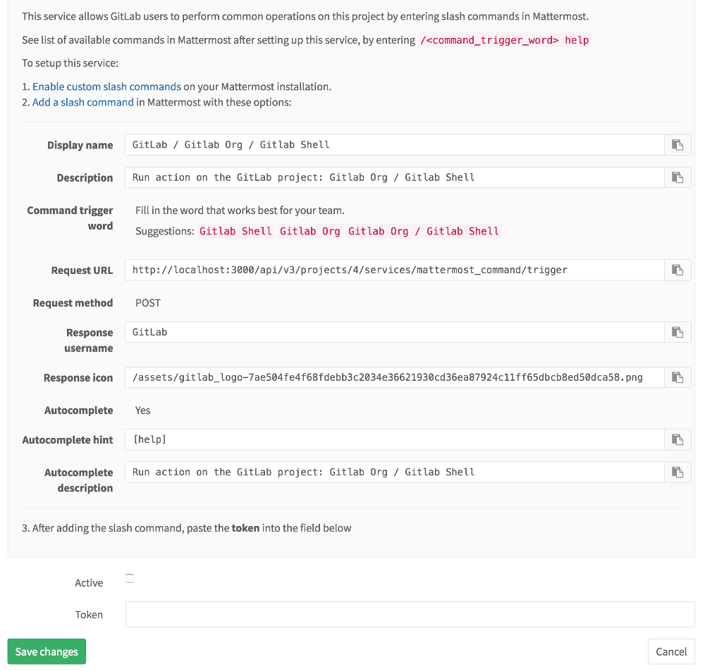 Mattermost setup instructions